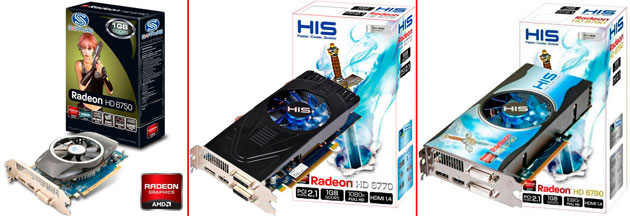 Видеокарты Radeon 6700: HD 6750, HD 6770, HD 6790